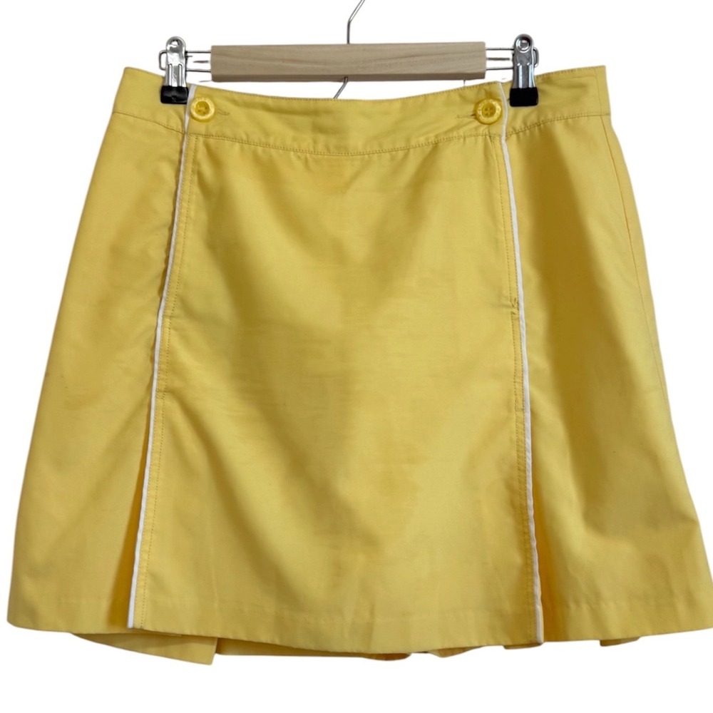 IZOD XFG Cool FX Yellow Golf Skort Women Size 10 Performance Athletic Skirt